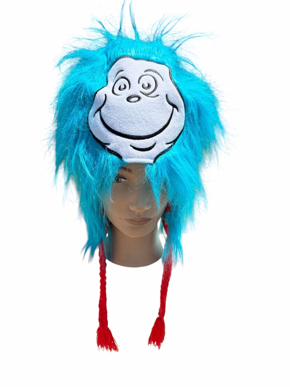 Dr. Seuss Cat in the hat thing 1 or thing 2 faux fur winter hat unisex